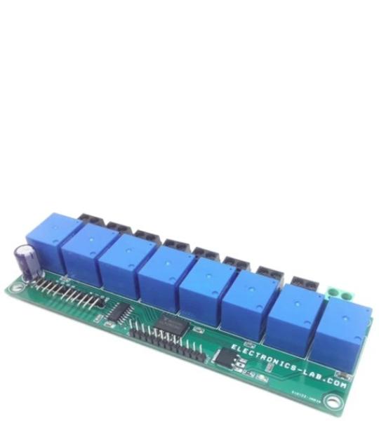Really Large Size 7 Segment Display with SPI Interface – 8 Channel SPI Relay Board