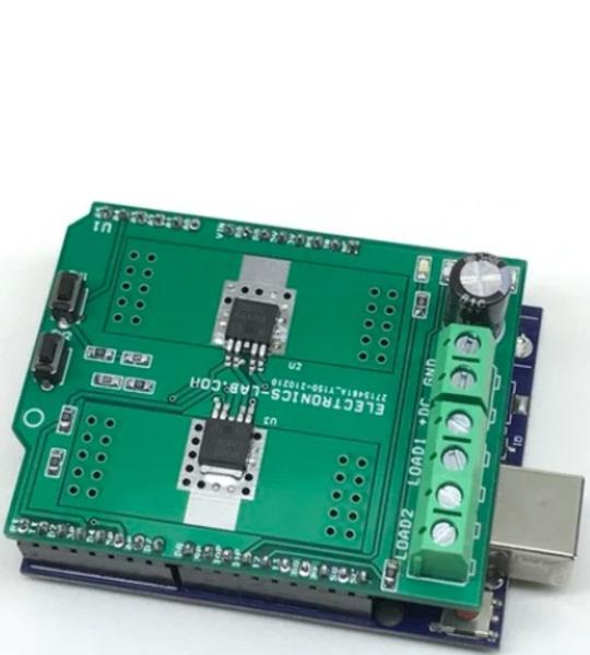 Two Channel Smart Low-Side Power Switch for Inductive, Resistive and Capacitive Loads – Arduino Shield